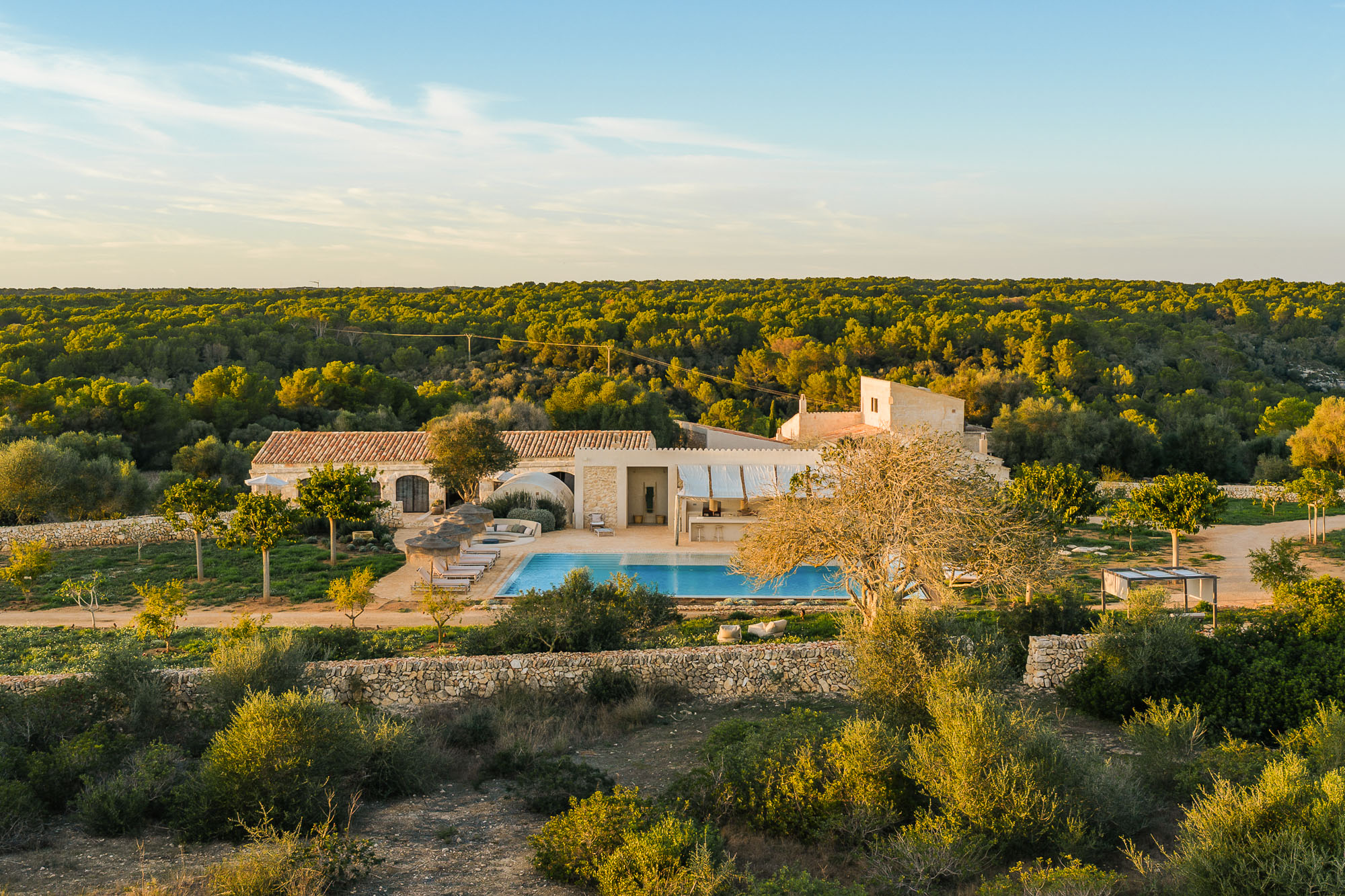 Domaine privé de villas de campagne de luxe près de Cala Macarella, Minorque